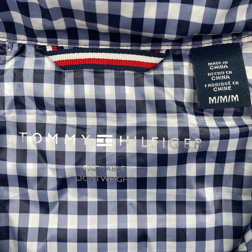 Tommy Hilfiger Women's Gingham Lightweight Packable Vest Size M Blue‎ White - Picture 3 of 8